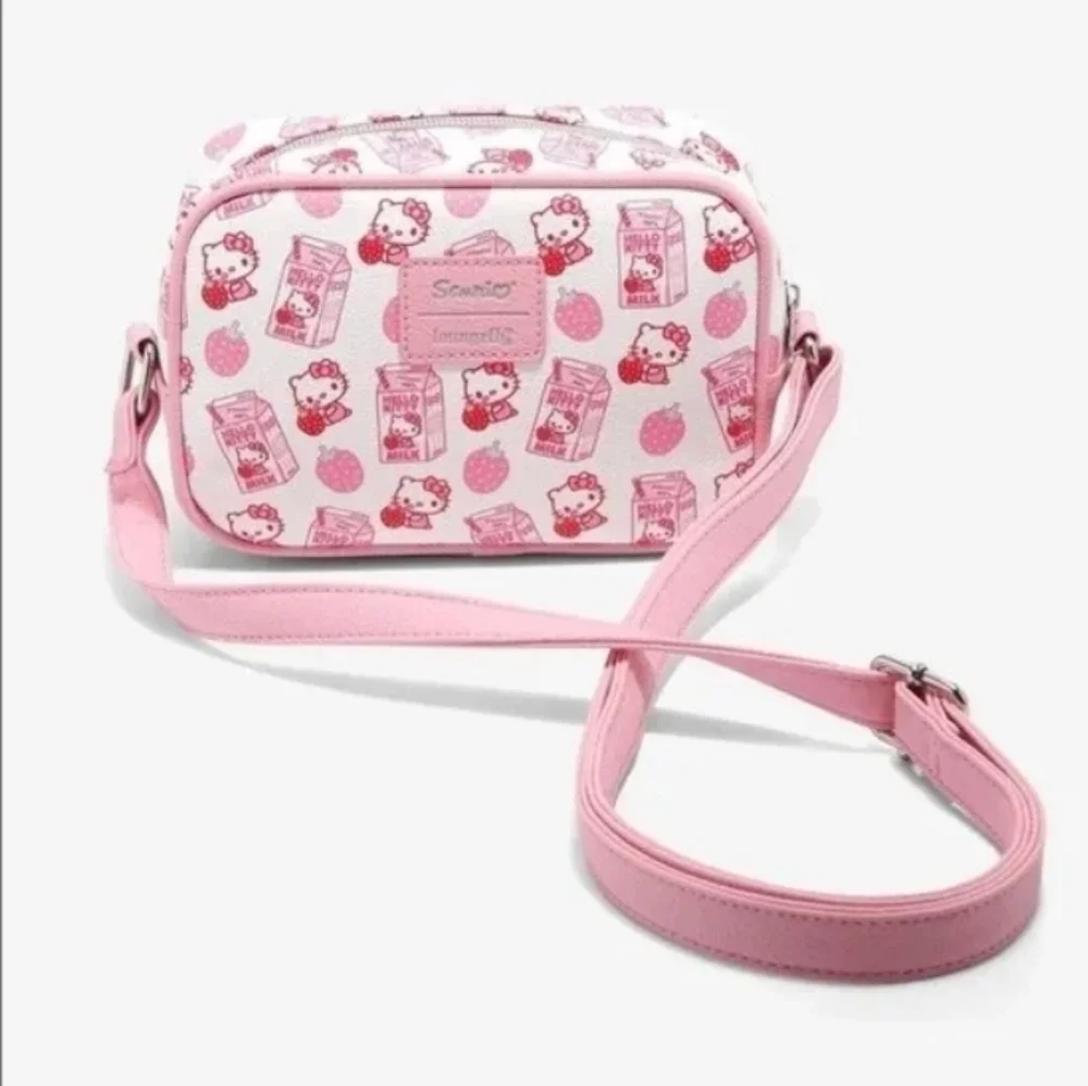 BNWT strawberry milk loyngefly sanrio crossbody purse - Picture 1 of 2
